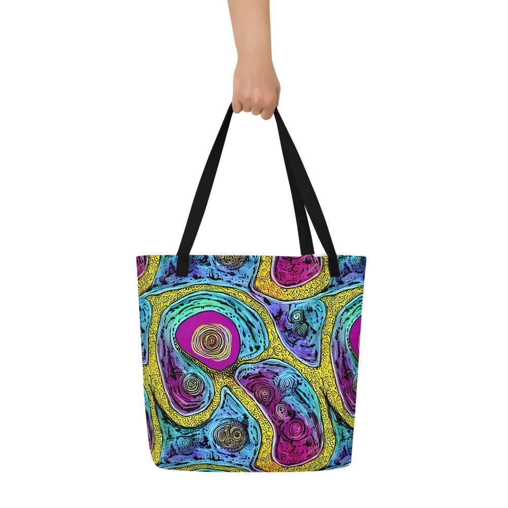 Orbiting Orbs on Large Tote Bag W/ Pocket — Front