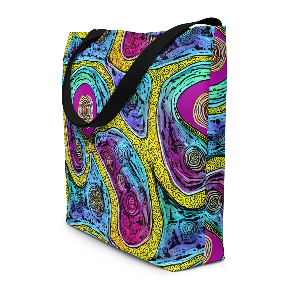Orbiting Orbs on Large Tote Bag W/ Pocket — Front