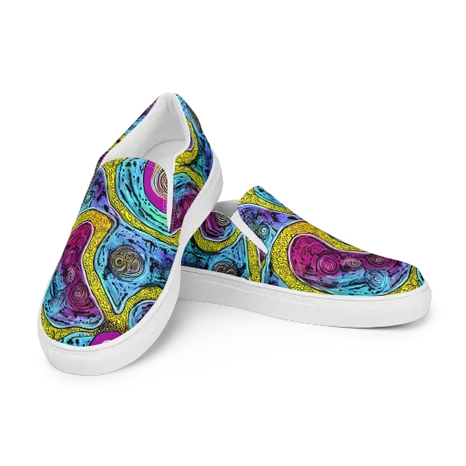 Orbiting Orbs on a Women's Slip-On Canvas Shoes
