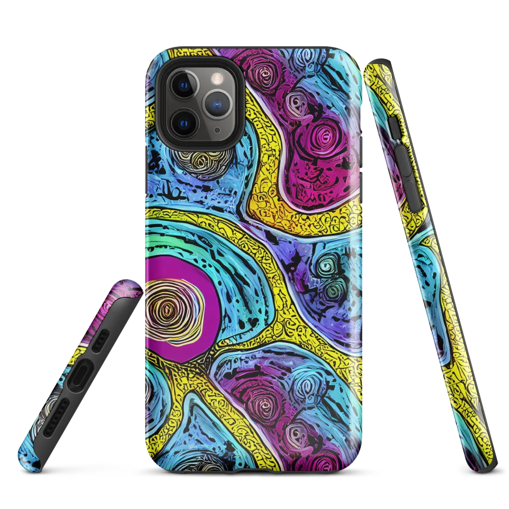 Orbiting Orbs on Tough Case for iPhone® — Front