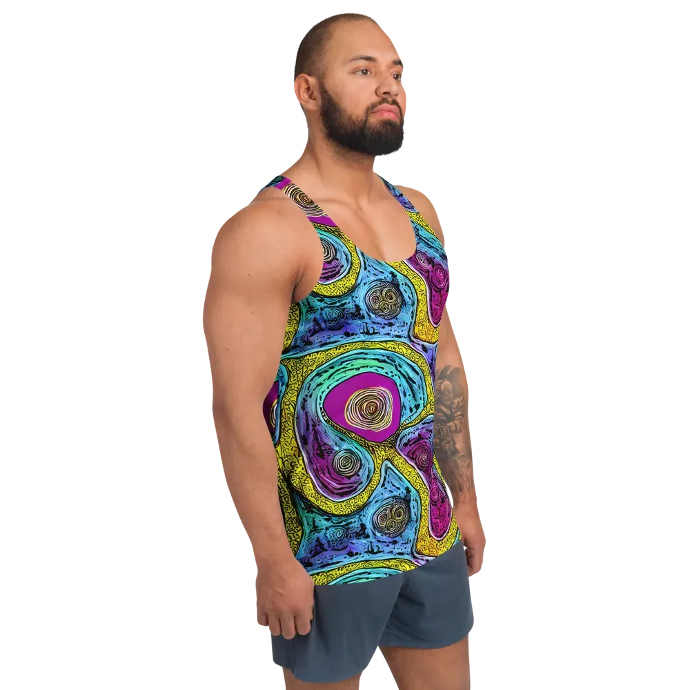 Orbiting Orbs on Men's Tank Top — Right Front