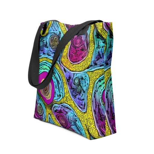 Orbiting Orbs on a Tote Bag