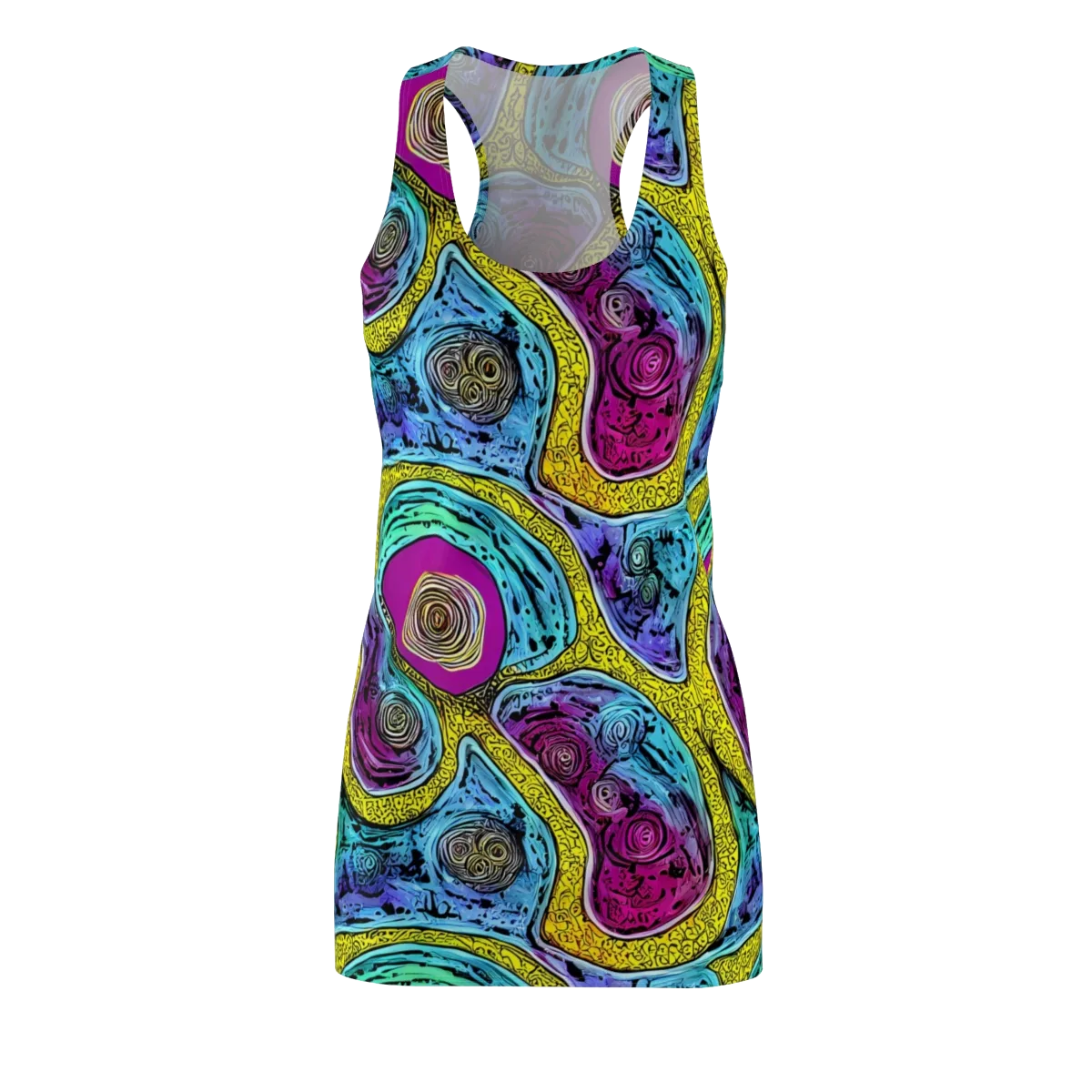 Orbiting Orbs on Racerback Dress — Front
