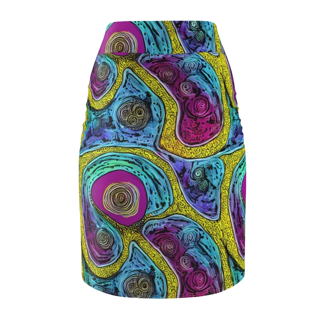 Orbiting Orbs on Pencil Skirt — Back