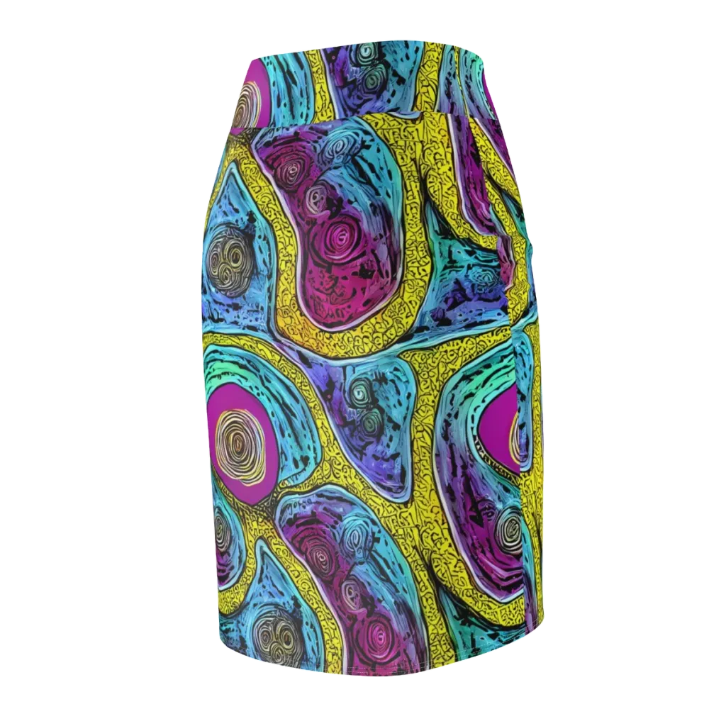 Orbiting Orbs on Pencil Skirt — Back Side