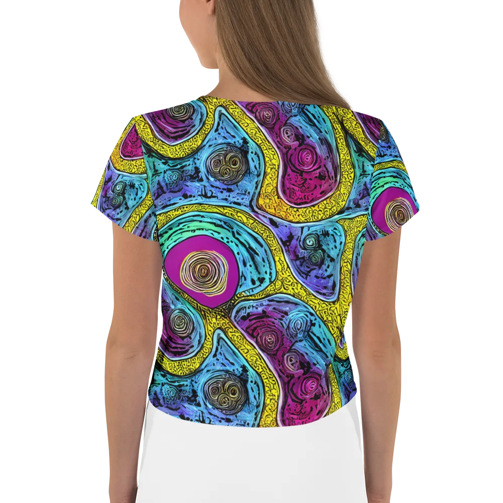 Orbiting Orbs on Crop Tee — Back