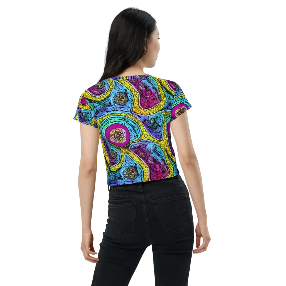 Orbiting Orbs on Crop Tee — Back