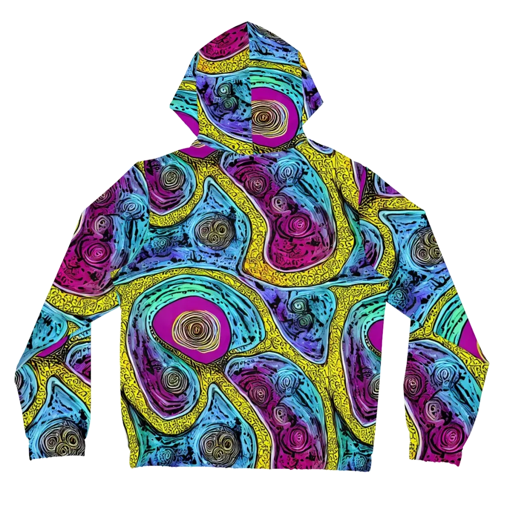 Orbiting Orbs on Women's Full-Zip Hoodie — Back