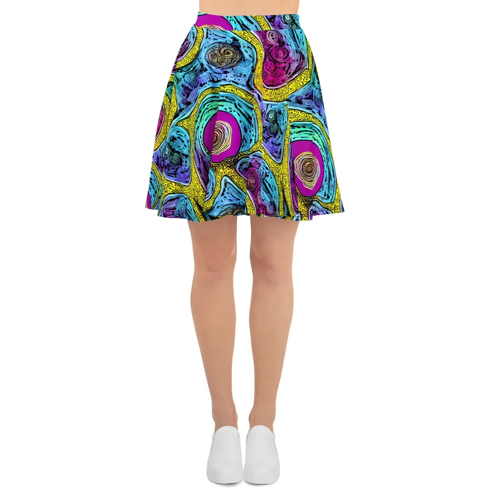 Orbiting Orbs on Skater Skirt — Front