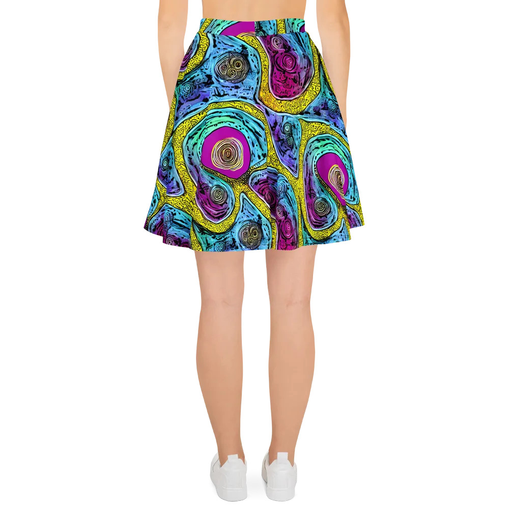 Orbiting Orbs on Skater Skirt — Back