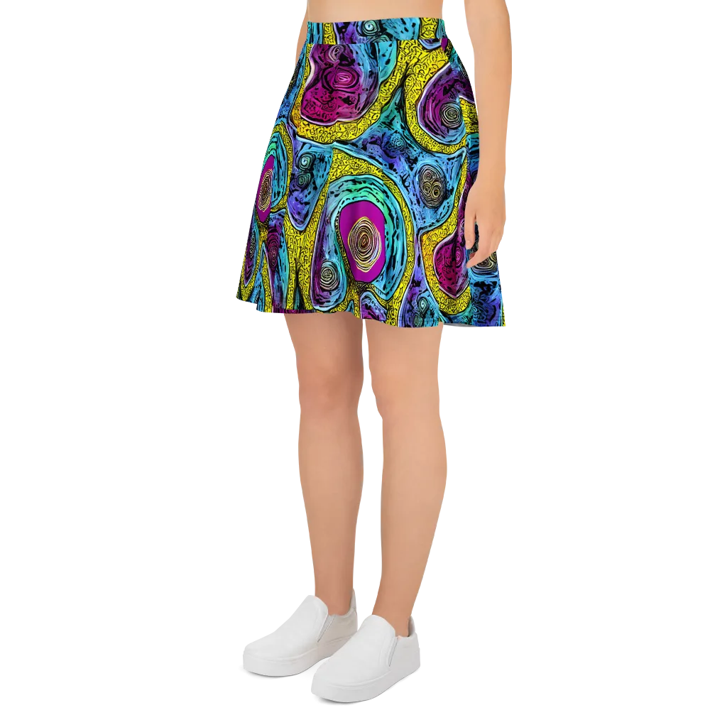 Orbiting Orbs on Skater Skirt — Left
