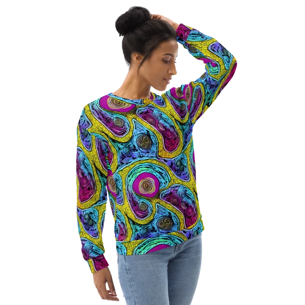 Orbiting Orbs on Sweatshirt — Right Front