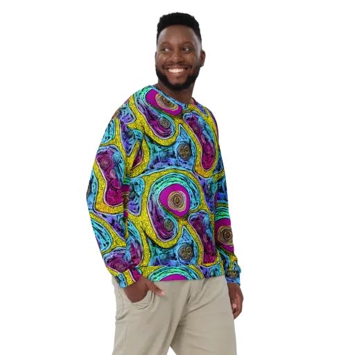 Orbiting Orbs on a Sweatshirt
