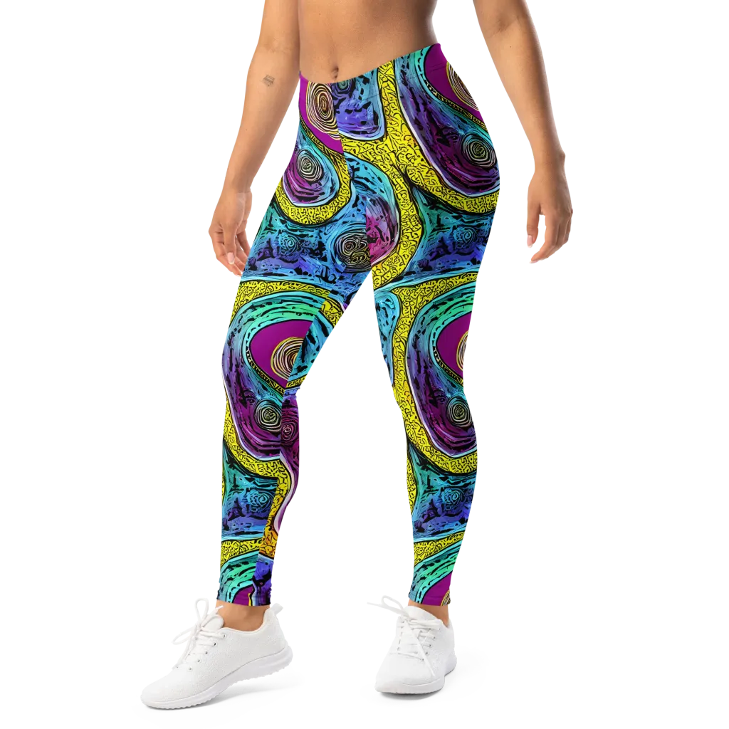 Orbiting Orbs on Leggings — Left Front