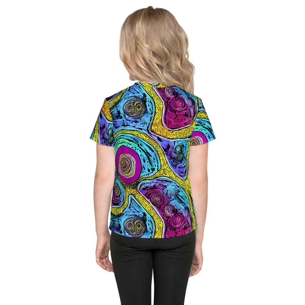 Orbiting Orbs on Kids Crew Neck T-Shirt — Back
