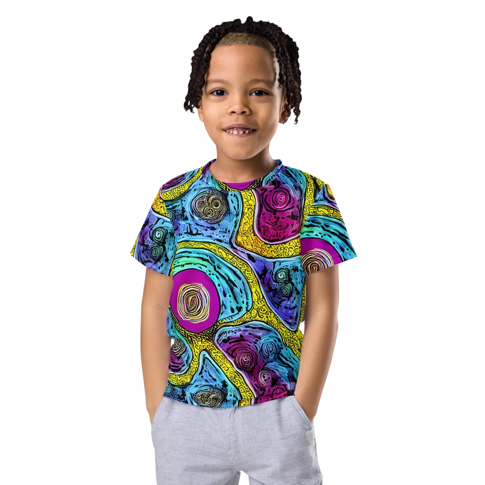 Orbiting Orbs on Kids Crew Neck T-Shirt — Front