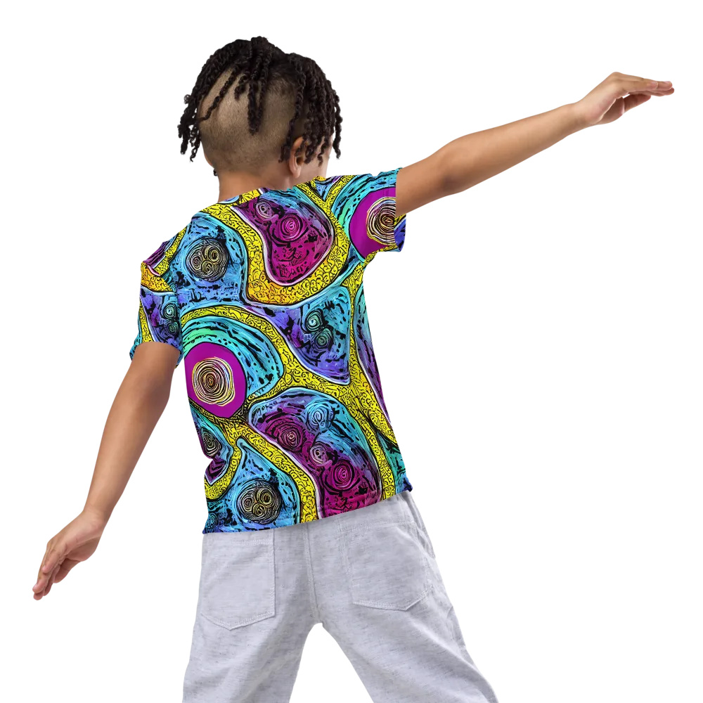 Orbiting Orbs on Kids Crew Neck T-Shirt — Back