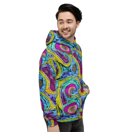 Orbiting Orbs on a Hoodie