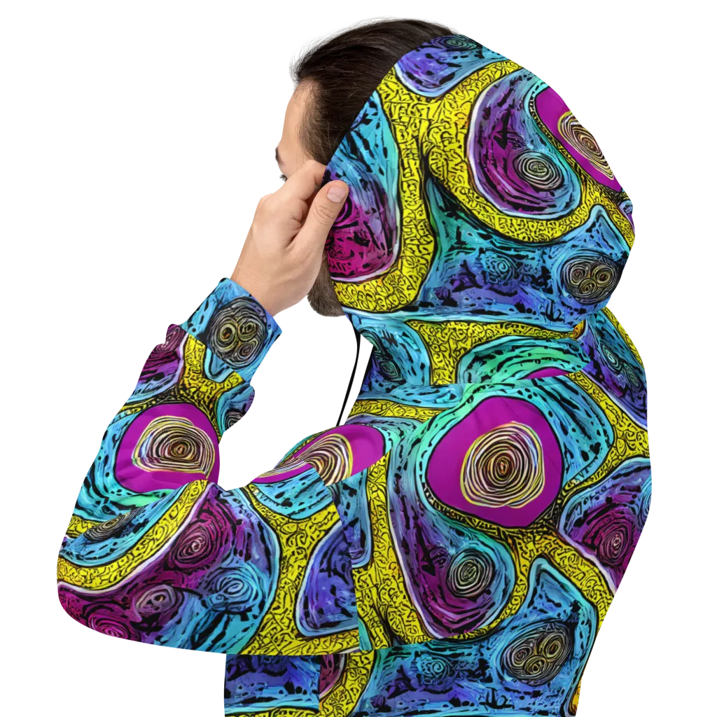Orbiting Orbs on Hoodie — Back