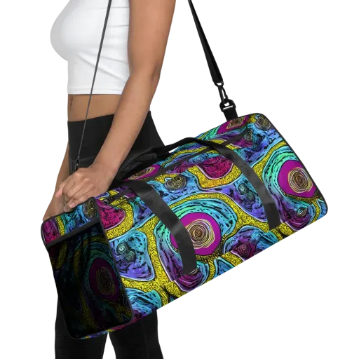 Orbiting Orbs on a Duffle Bag