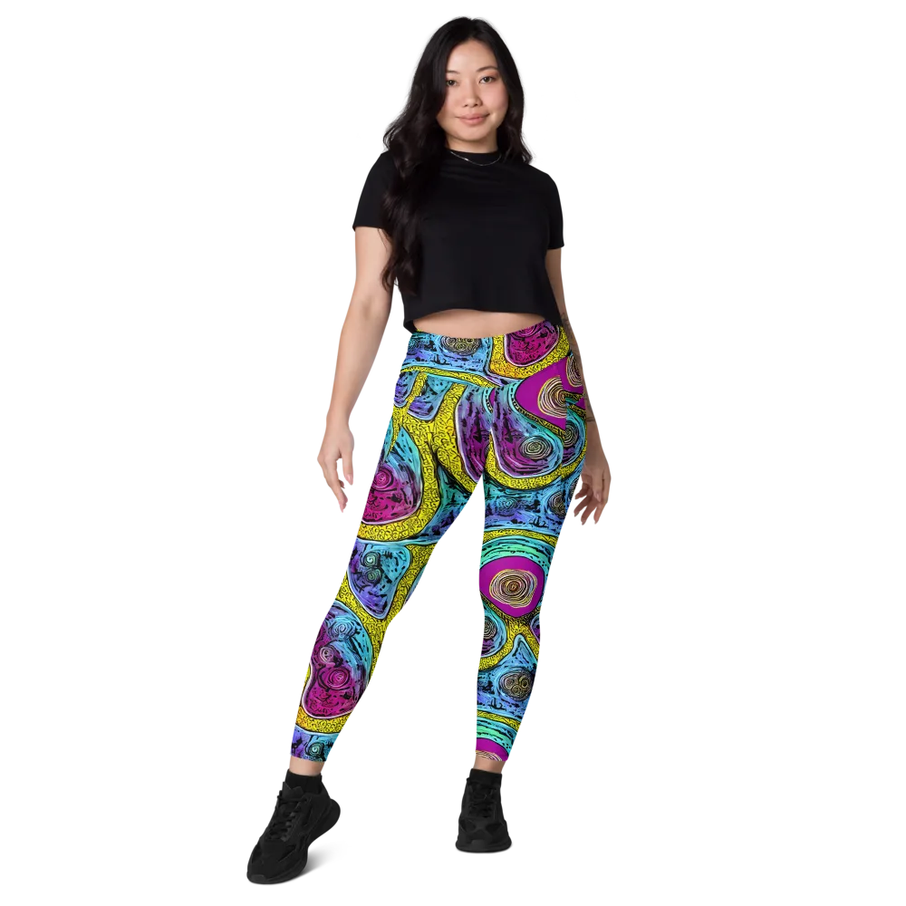 Orbiting Orbs on Leggings with Pockets — Front