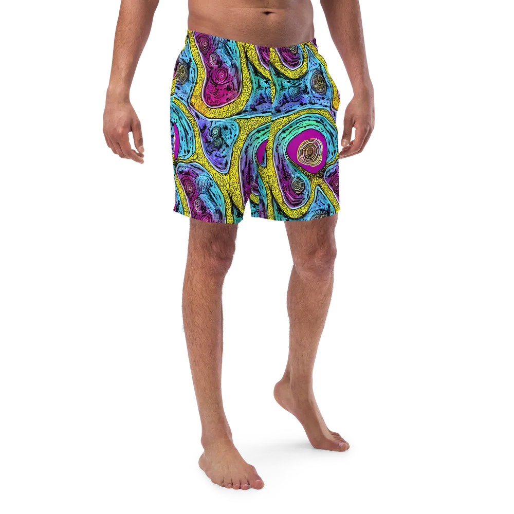 Orbiting Orbs on Swim Trunks — Front
