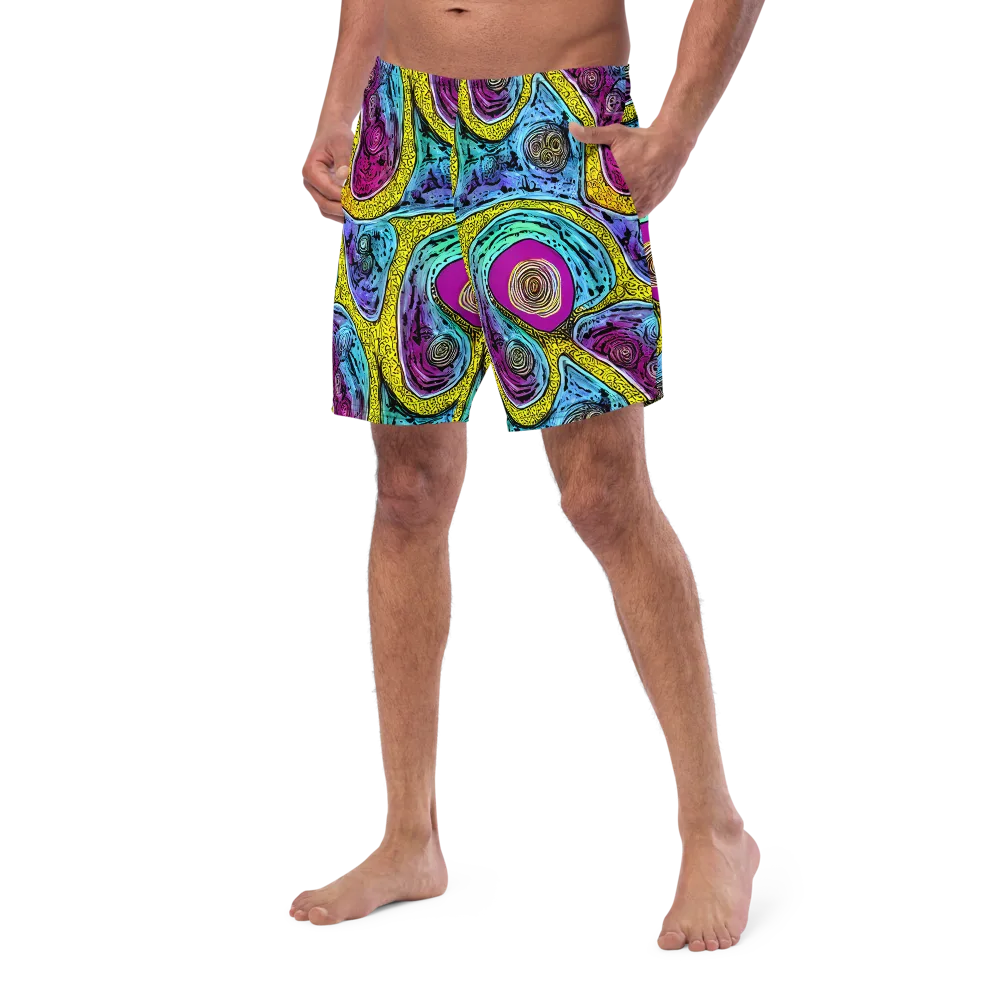 Orbiting Orbs on Swim Trunks — Left Front