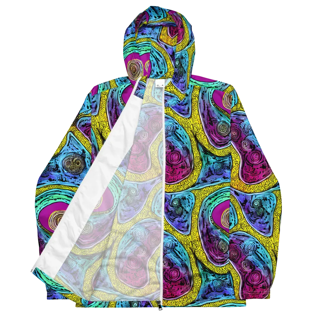 Orbiting Orbs on Men's Windbreaker — Front