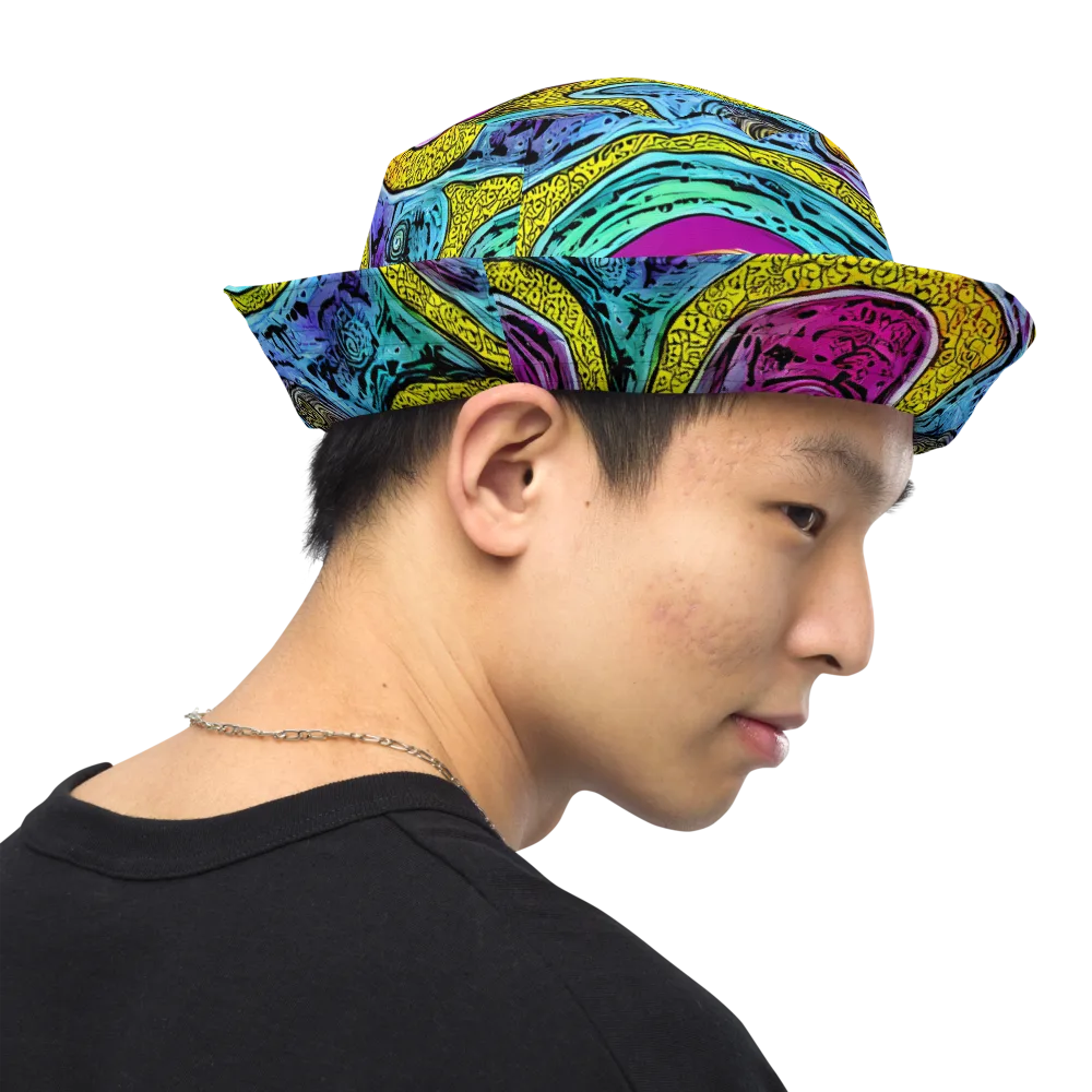 Orbiting Orbs on Reversible Bucket Hat — Right Outside