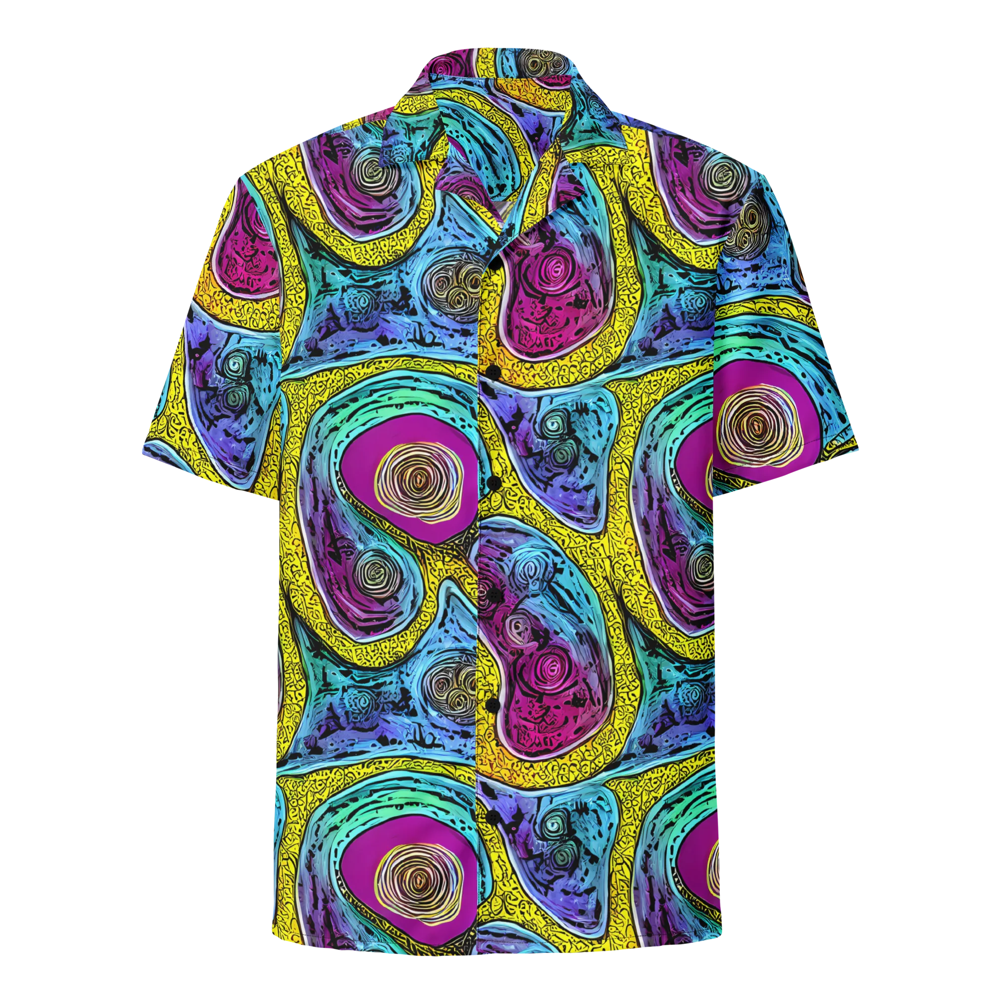 Orbiting Orbs on Button Shirt — Front