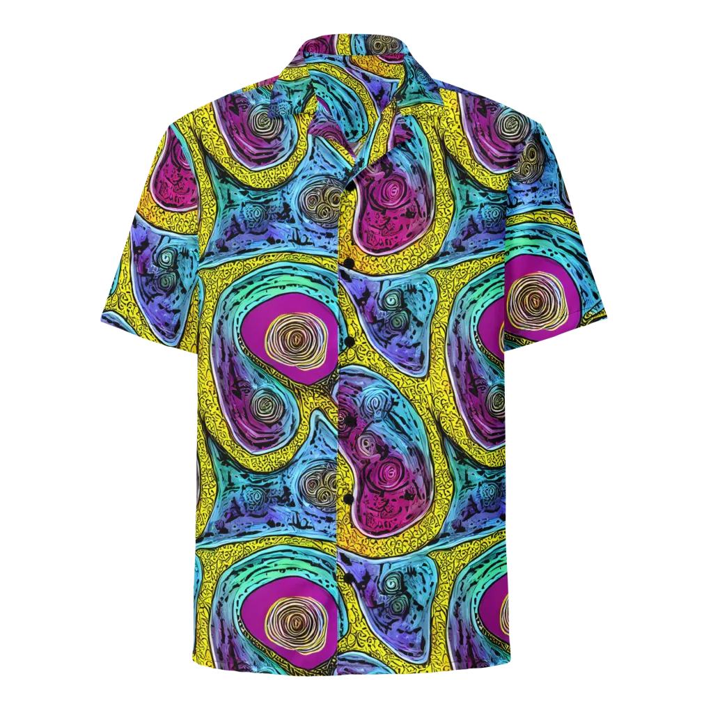 Orbiting Orbs on Button Shirt — Front