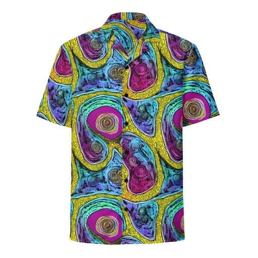 Orbiting Orbs on a Button Shirt