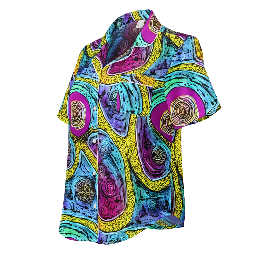 Orbiting Orbs on Women's Short Sleeve Pajama Top — Left Front