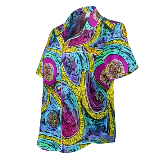 Orbiting Orbs on a Women's Short Sleeve Pajama Top