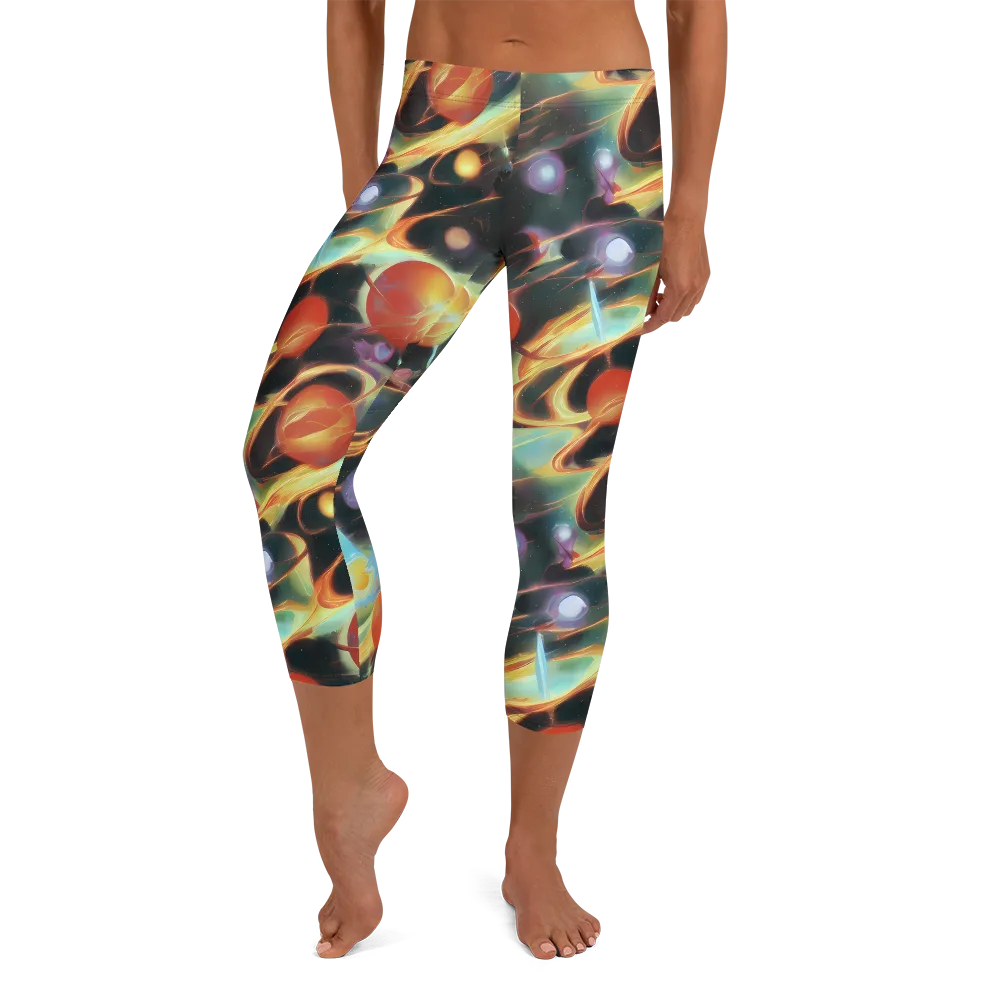 Fabritius Fantasy on Capri Leggings — Front