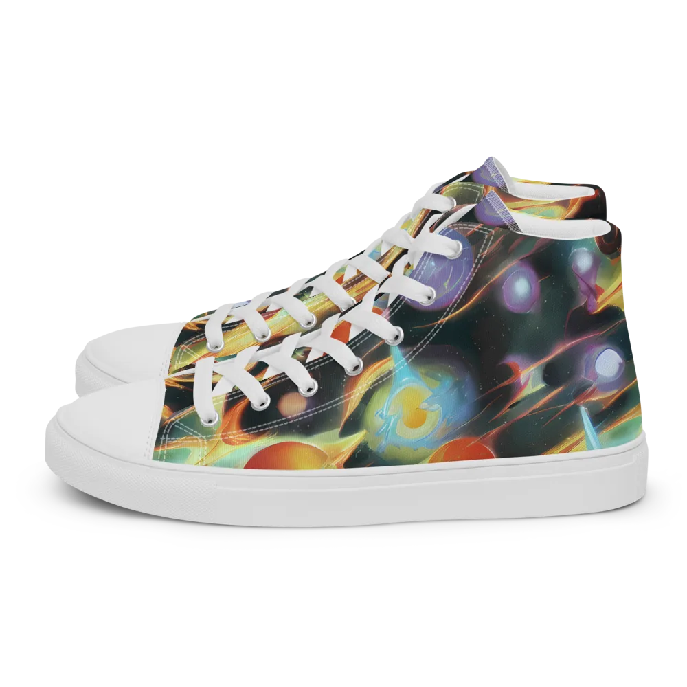 Fabritius Fantasy on Men's High Top Canvas Shoes — Left