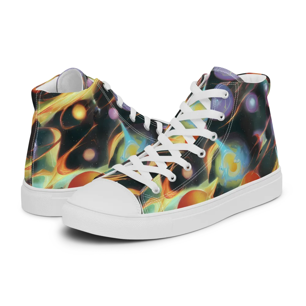 Fabritius Fantasy on Men's High Top Canvas Shoes — Left