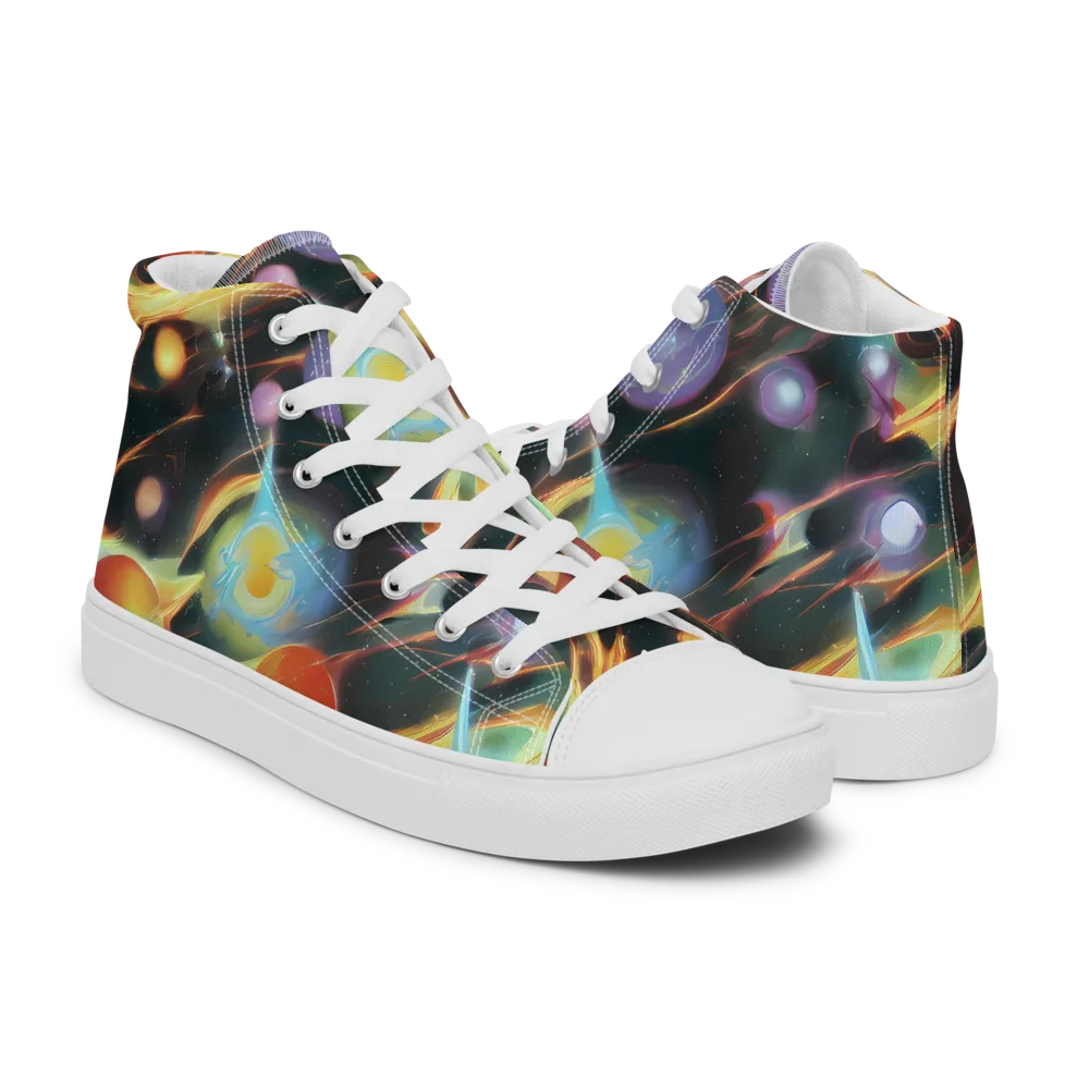 Fabritius Fantasy on Men's High Top Canvas Shoes — Right