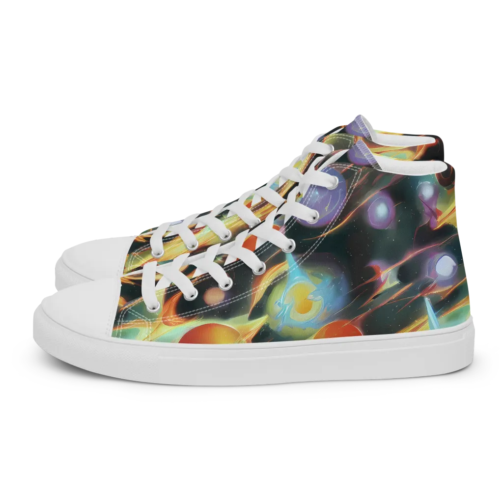 Fabritius Fantasy on Women's High Top Canvas Shoes — Left