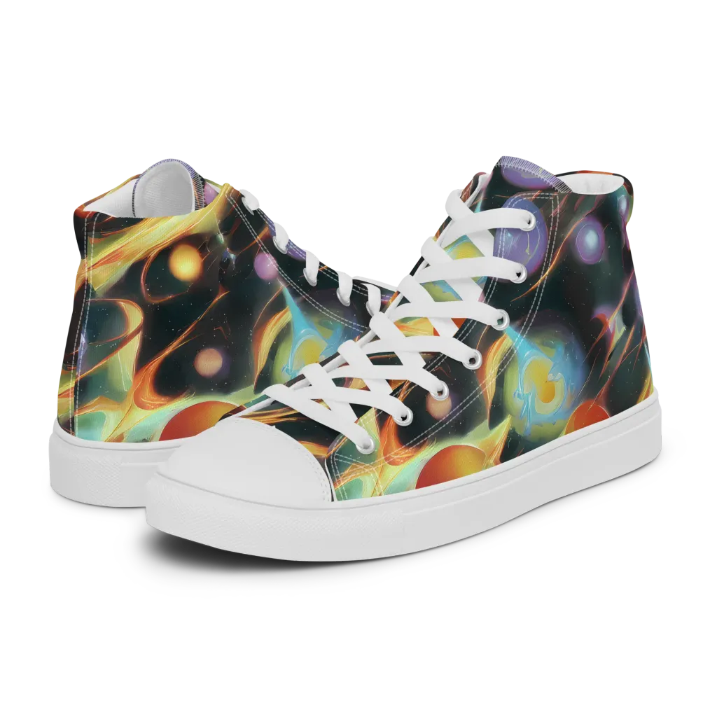 Fabritius Fantasy on Women's High Top Canvas Shoes — Left