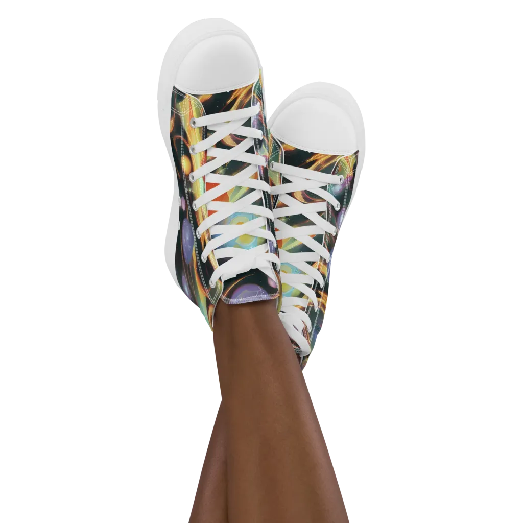 Fabritius Fantasy on Women's High Top Canvas Shoes — Front