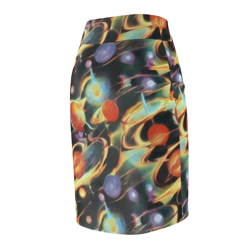 Fabritius Fantasy on Pencil Skirt — Back Side