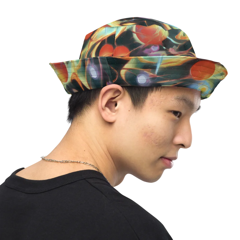 Fabritius Fantasy on Reversible Bucket Hat — Right Outside
