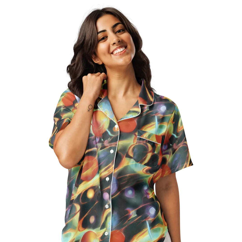 Fabritius Fantasy on Women's Short Sleeve Pajama Top — Front
