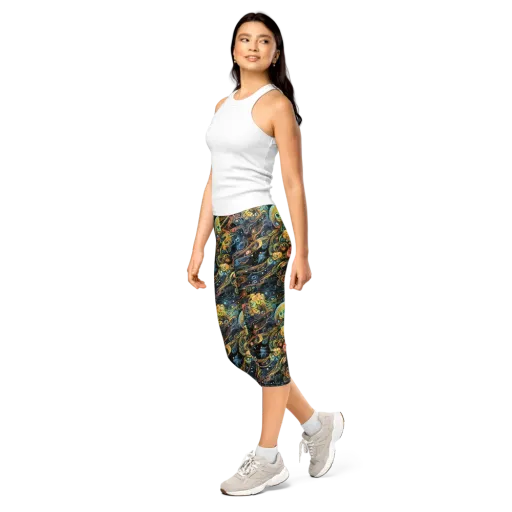 Wild Cosmos on a Capri Leggings