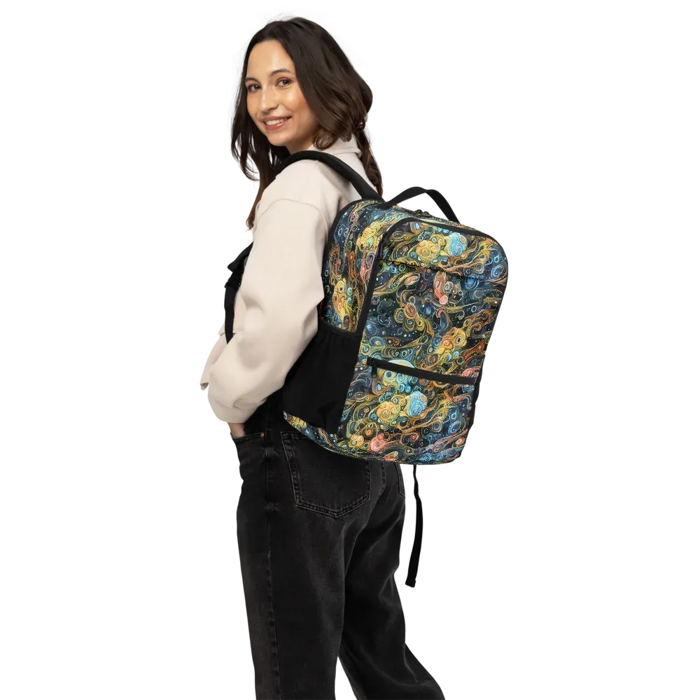 Wild Cosmos on Utility Backpack — Back