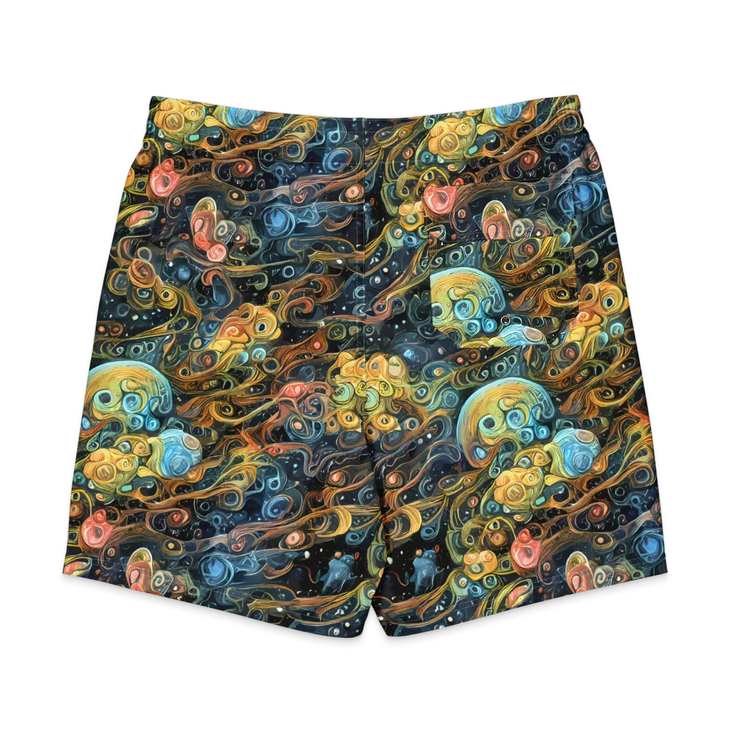 Wild Cosmos on Men's Board Shorts — Back
