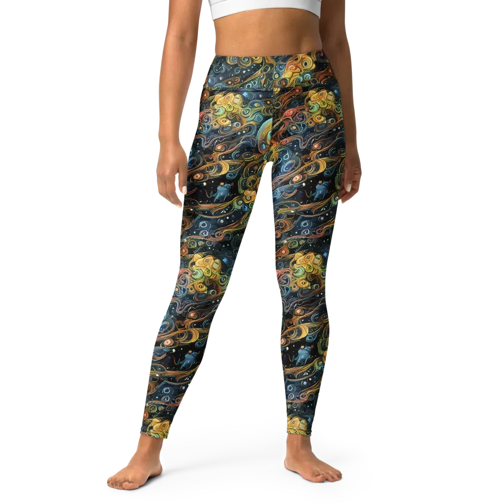 Wild Cosmos on Yoga Leggings — Front