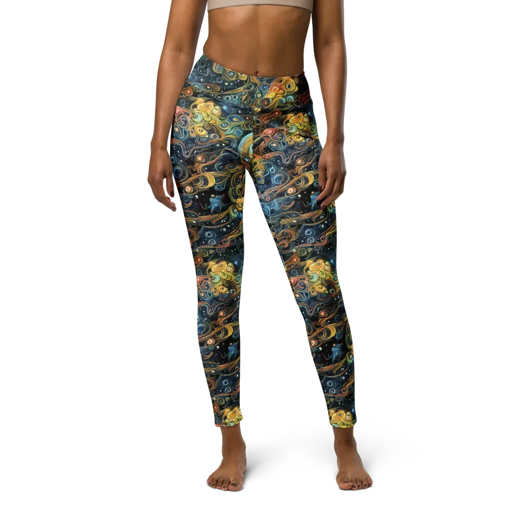 Wild Cosmos on Yoga Leggings — Front