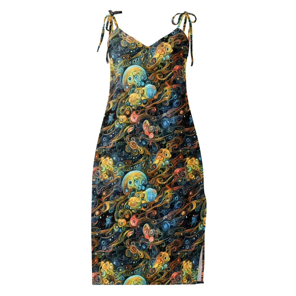 Wild Cosmos on Slip Dress — Front